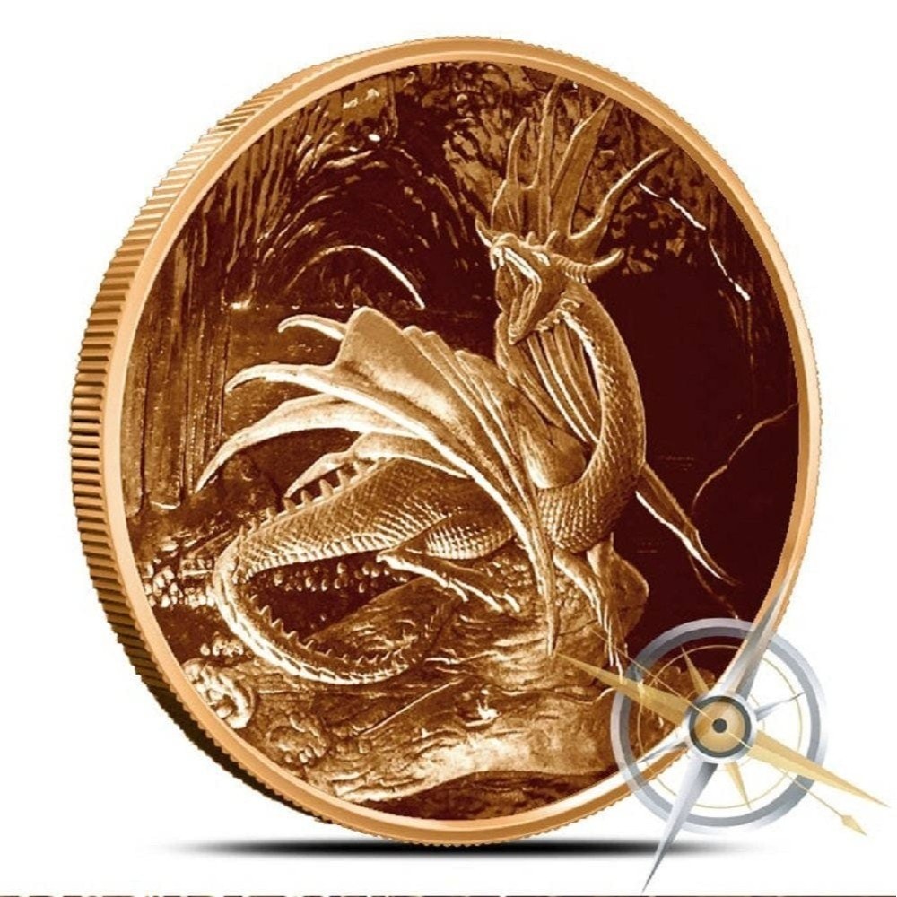 Nidhoggr Nordic Creatures 1 OZ .999 Fine AVDP Copper Round Bullion (Coin - 39MM)